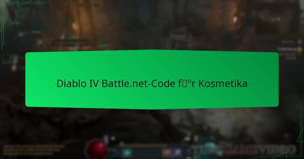 Diablo IV Battle.net-Code für Kosmetika
