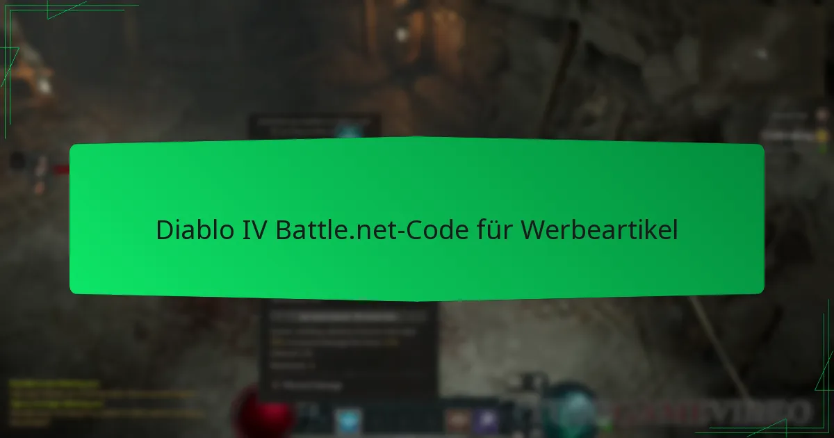 Diablo IV Battle.net-Code für Werbeartikel
